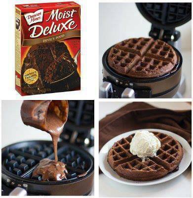 Cake mix waffles ,