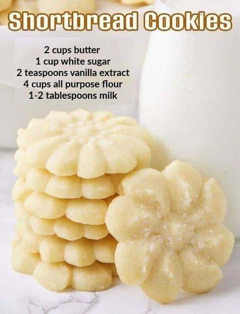 Shortbread cookies recipe ,