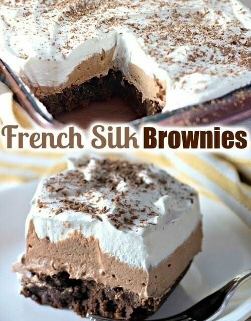 French Silk Pie Brownies ,
