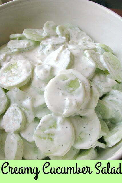 Creamy cucumber salad