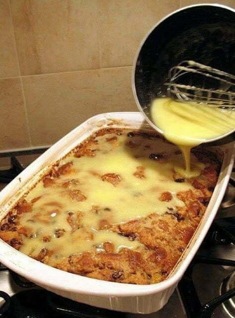 Grandma's Bread Pudding with Vanilla Sauce