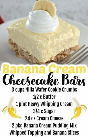 Cheesecake-Bars Banana