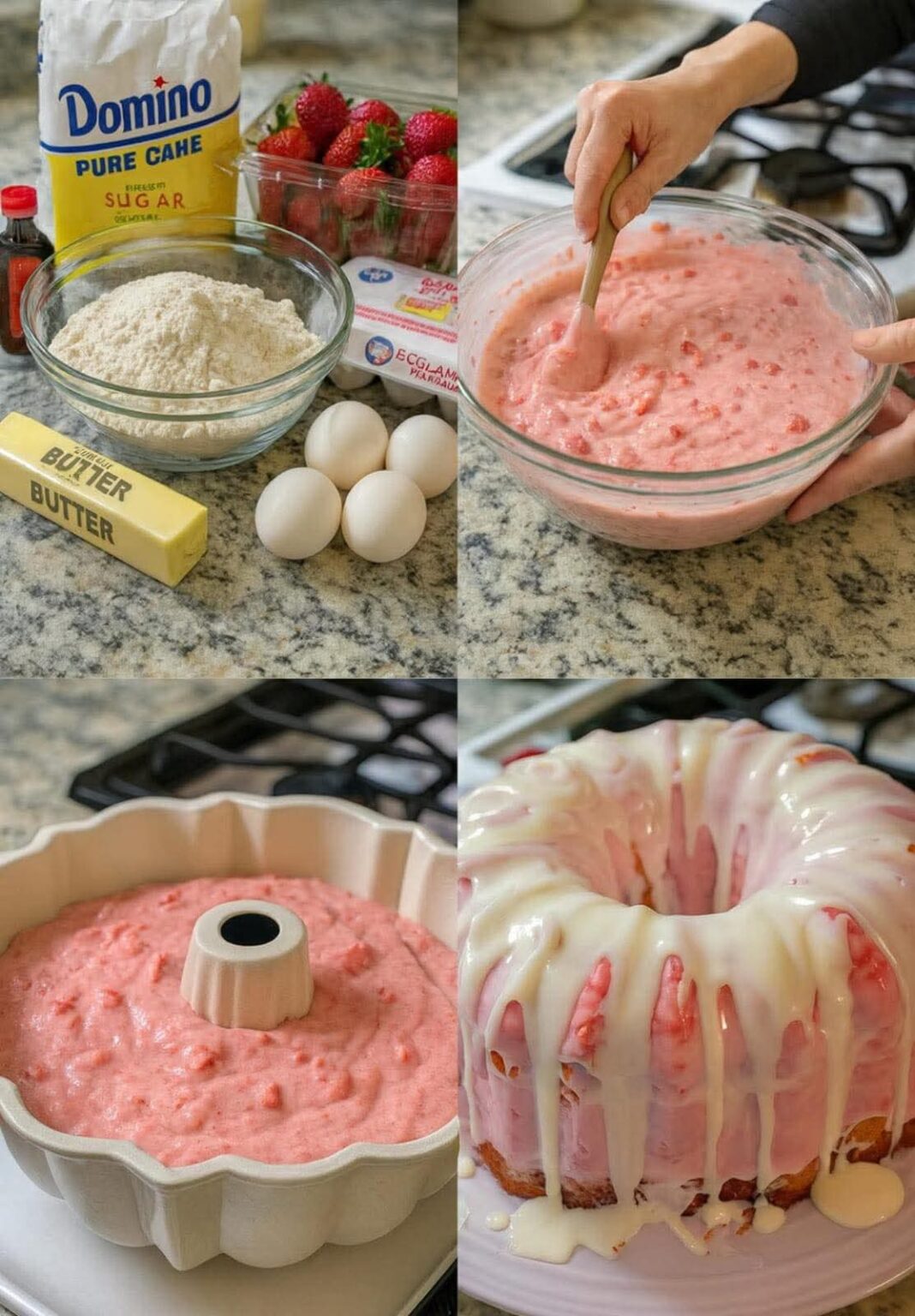 Homemade Strawberry Cream Cheese Pound Cake - glassika